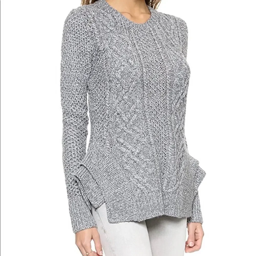 StyleStalker Grey Kyanite Sweater Knit Draped Hem NWT Size Small